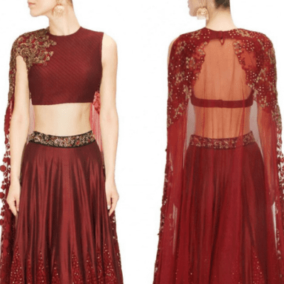 Attached Duppatta Blouse