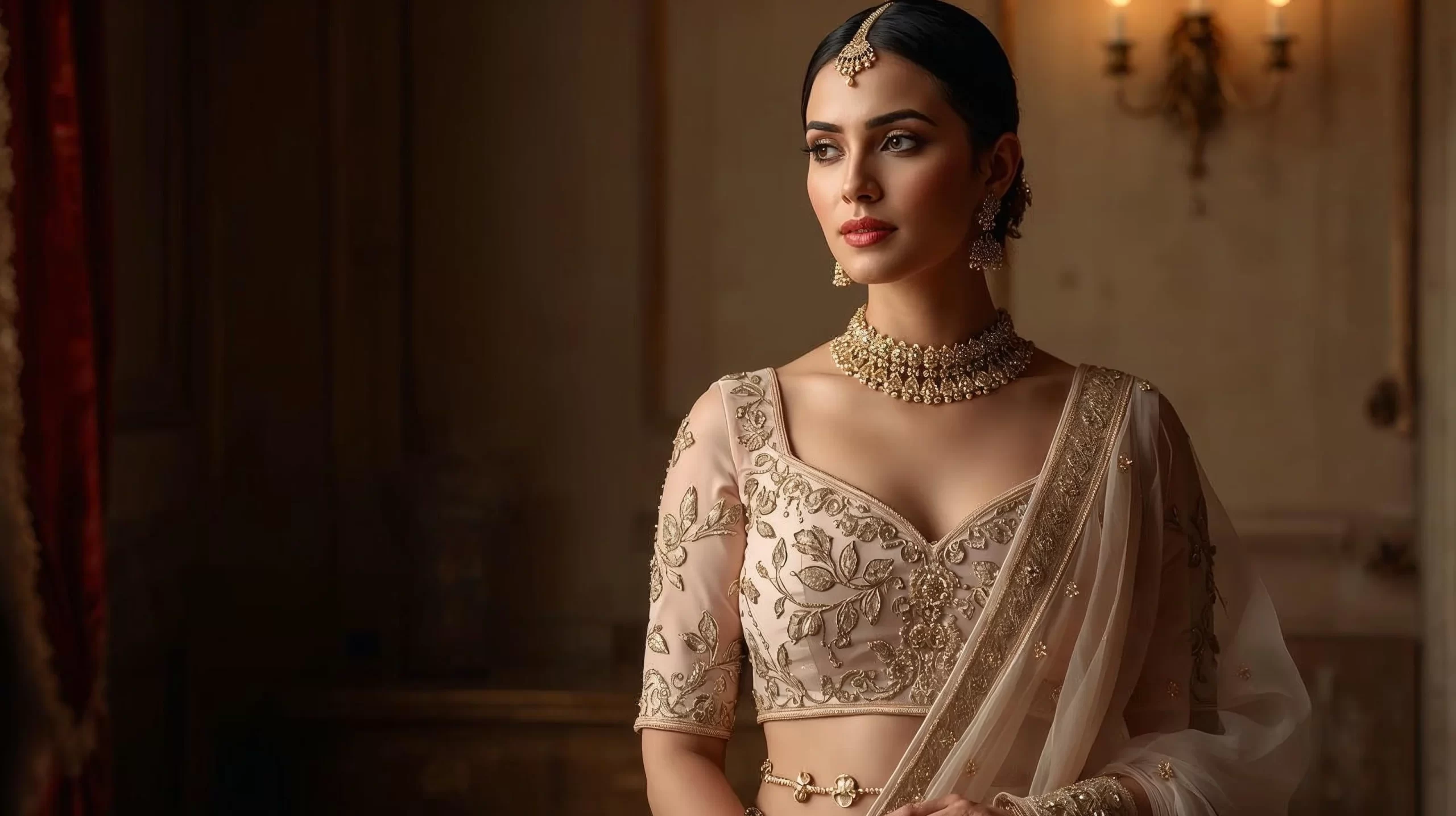 Best tailors for women in Delhi creating celebrity-style bridal lehenga with expert craftsmanship and perfect fit