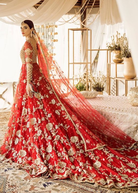 Hand Embroidered Reception Gown | Bridal wear