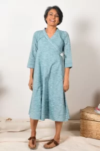 cotton wrap dress stitching